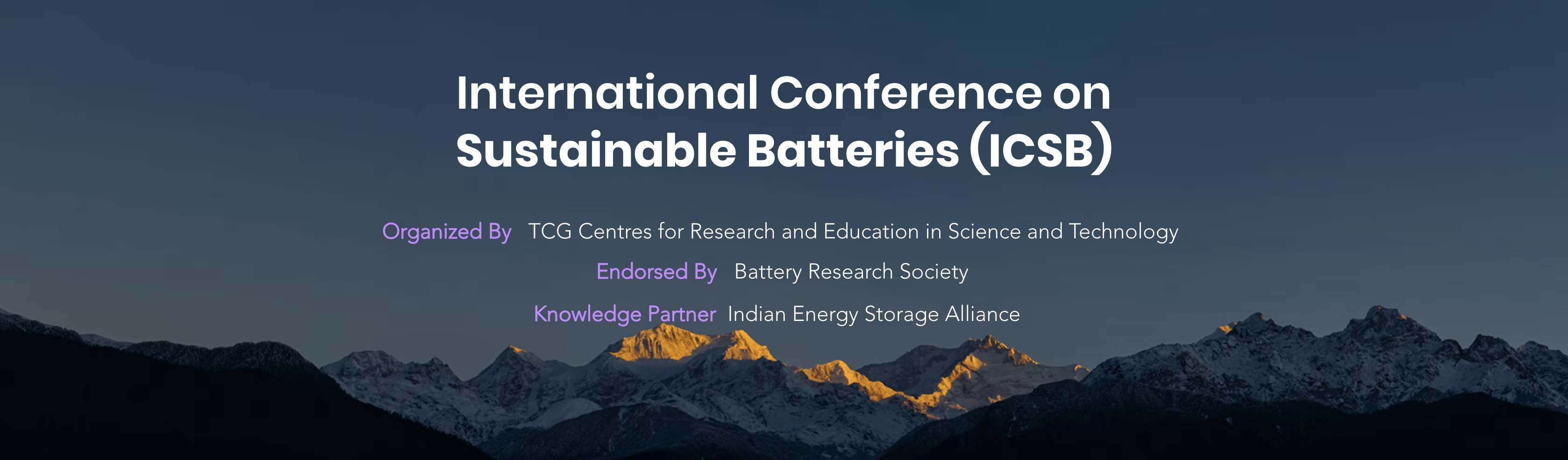 International Conference on Sustainable Batteries 2025